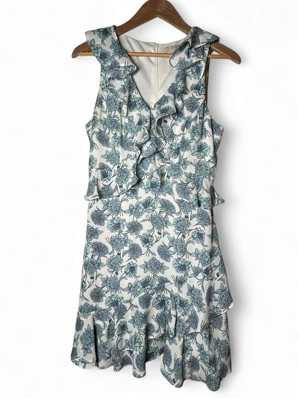 Gianni Bini GB Floral Ruffle Mini Dress Size Small Cottagecore Romantic